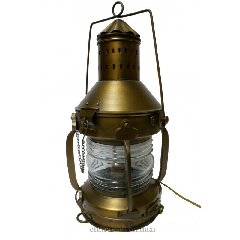 Lámpara farol náutico de fondeo en metal