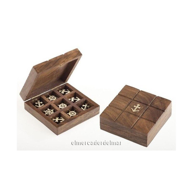Caja náutica madera tres en raya