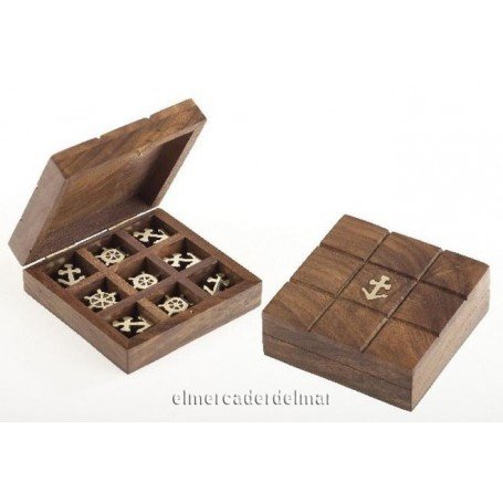 Caja náutica madera tres en raya