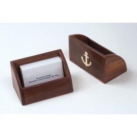Tarjetero náutico de madera