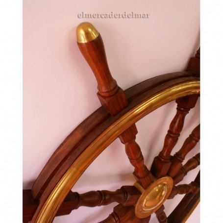 Rueda de Timón en madera y latón