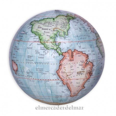 Globo terrestre del mapa del mundo