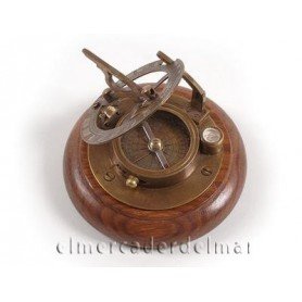 Reloj solar náutico con brújula