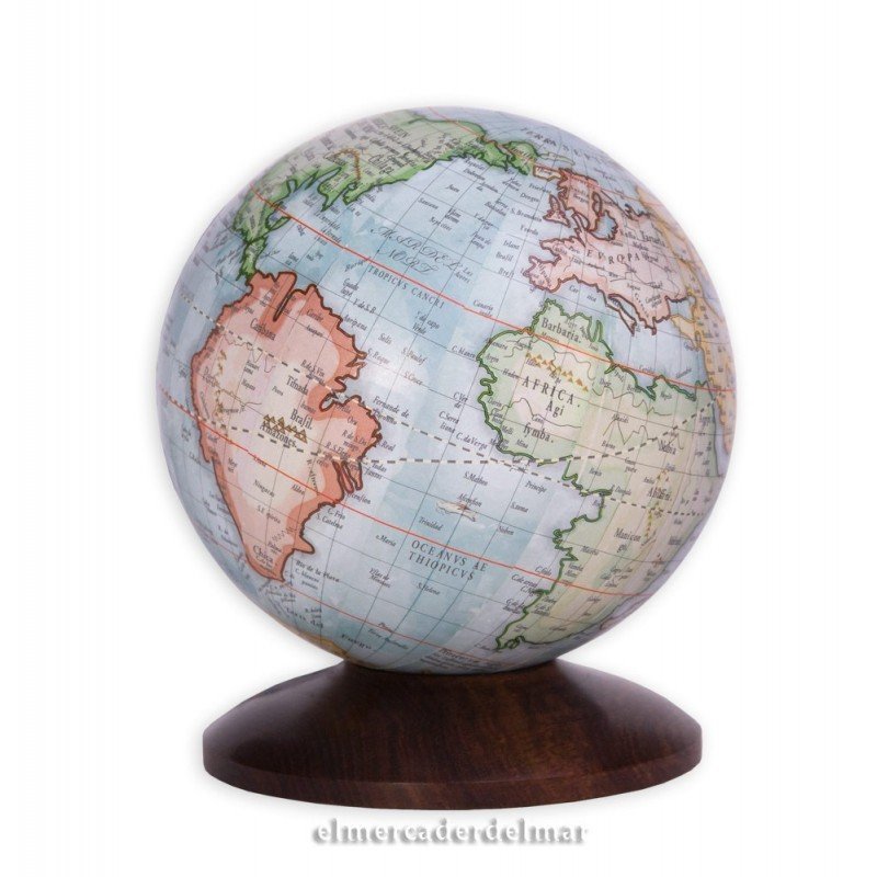 Globo terrestre Mapamundi con peana