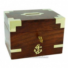 Hucha náutica cofre de madera