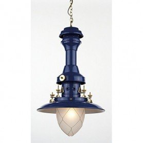 Lámpara pescador náutica con herrajes pintada