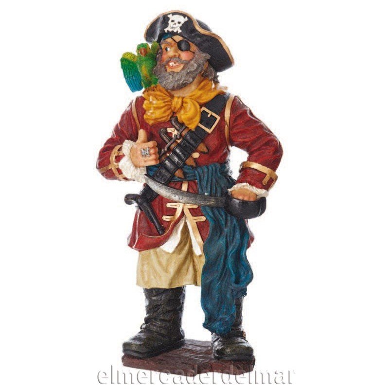 Figura marinera de pirata con loro