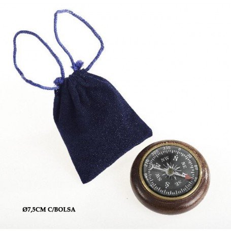 Brújula náutica de madera