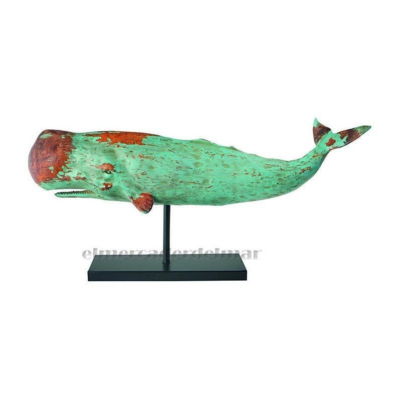 Cachalote de resina con base.
