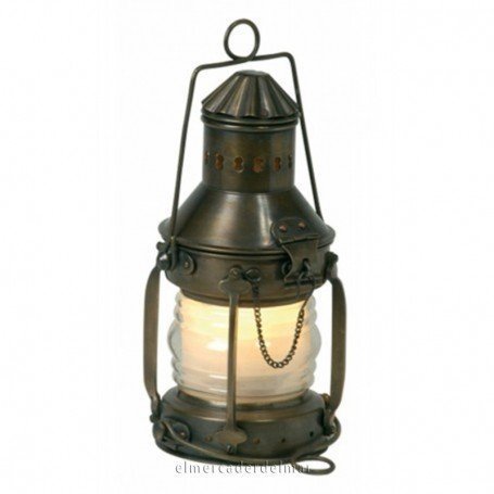 Lámpara farol náutico de fondeo en metal