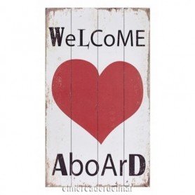 Cartel náutico Welcome a Board