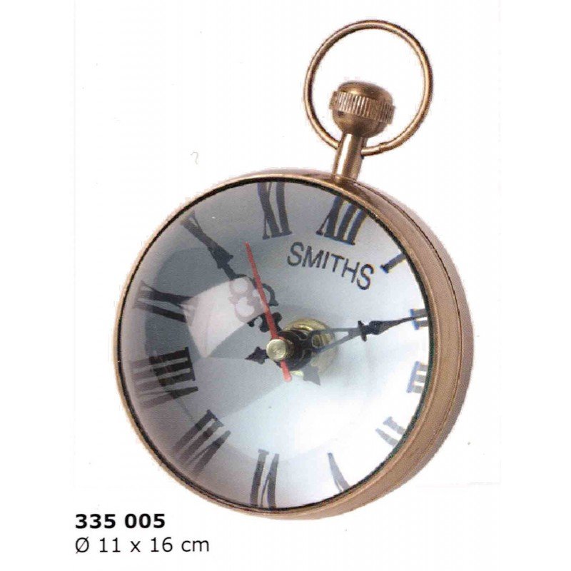 RELOJ BOLA DE CRISTAL DE LATÓN