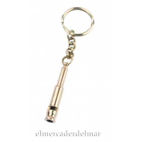 LLAVERO SILBATO EN LATÓN