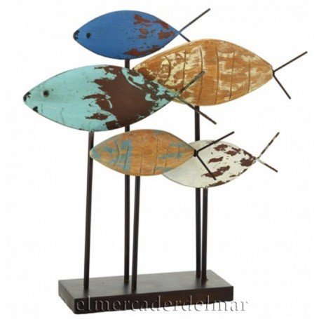 Figura náutica de banco de peces Figura náutica de banco de peces