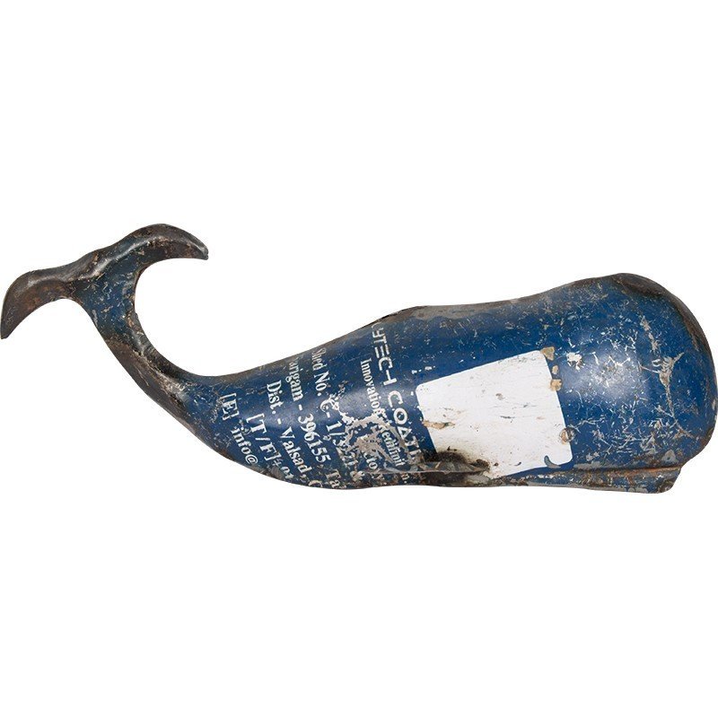 Figura marinera Ballena en metal