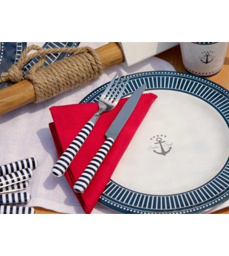Plato plano marinero Sailor de melamina Decoracion Mar