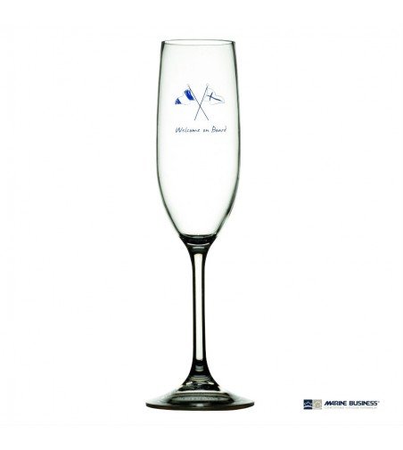 Copa de champagne irrompible Welcome On Board Decoración Mar