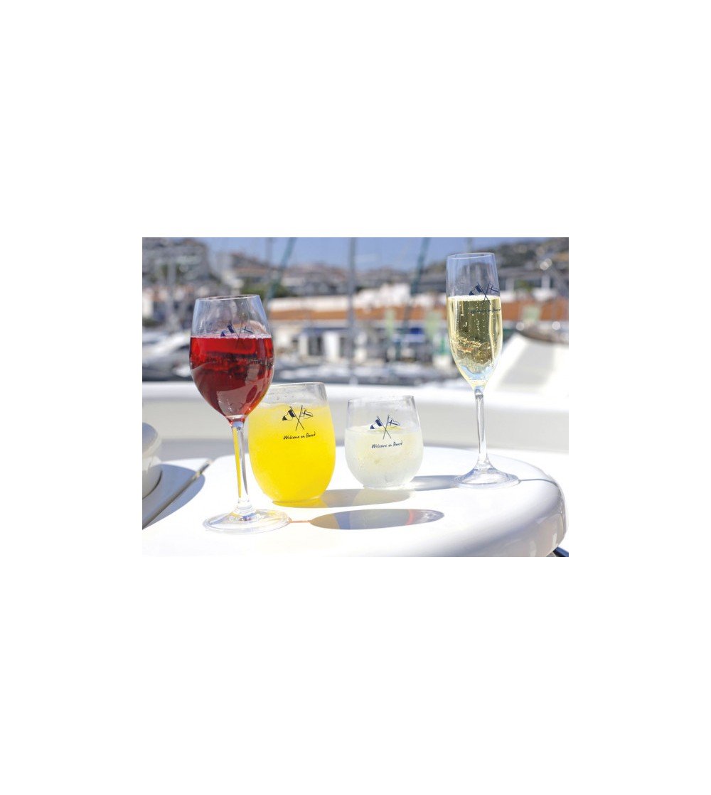 Copa de champagne irrompible Welcome On Board Decoración Mar