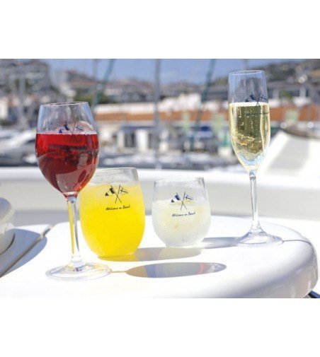 Copa de vino irrompible Welcome On Board  Decoración Mar