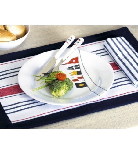 Juego de cubertería náutica irrompible Regata Decoración Mar