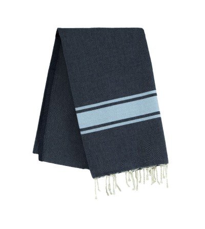 Pareo Fouta de Tejido Plano doble azul en Decoración Mar