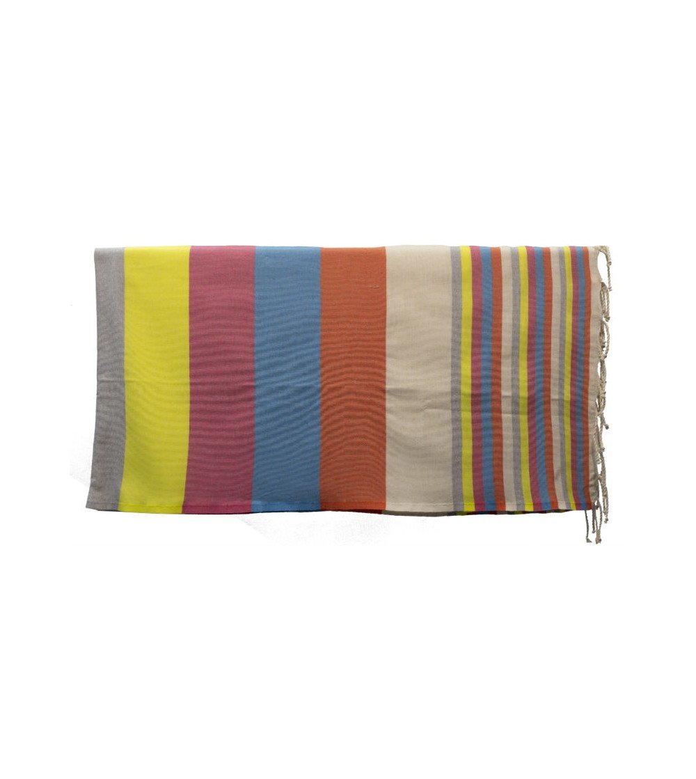 Pareo Fouta de Tejido Plano Modelo St. Tropez arco iris 1 m x 2 m