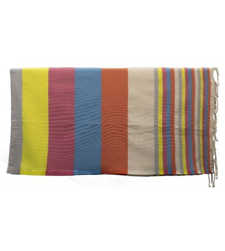 Pareo Fouta de Tejido Plano Modelo St. Tropez arco iris 1 m x 2 m