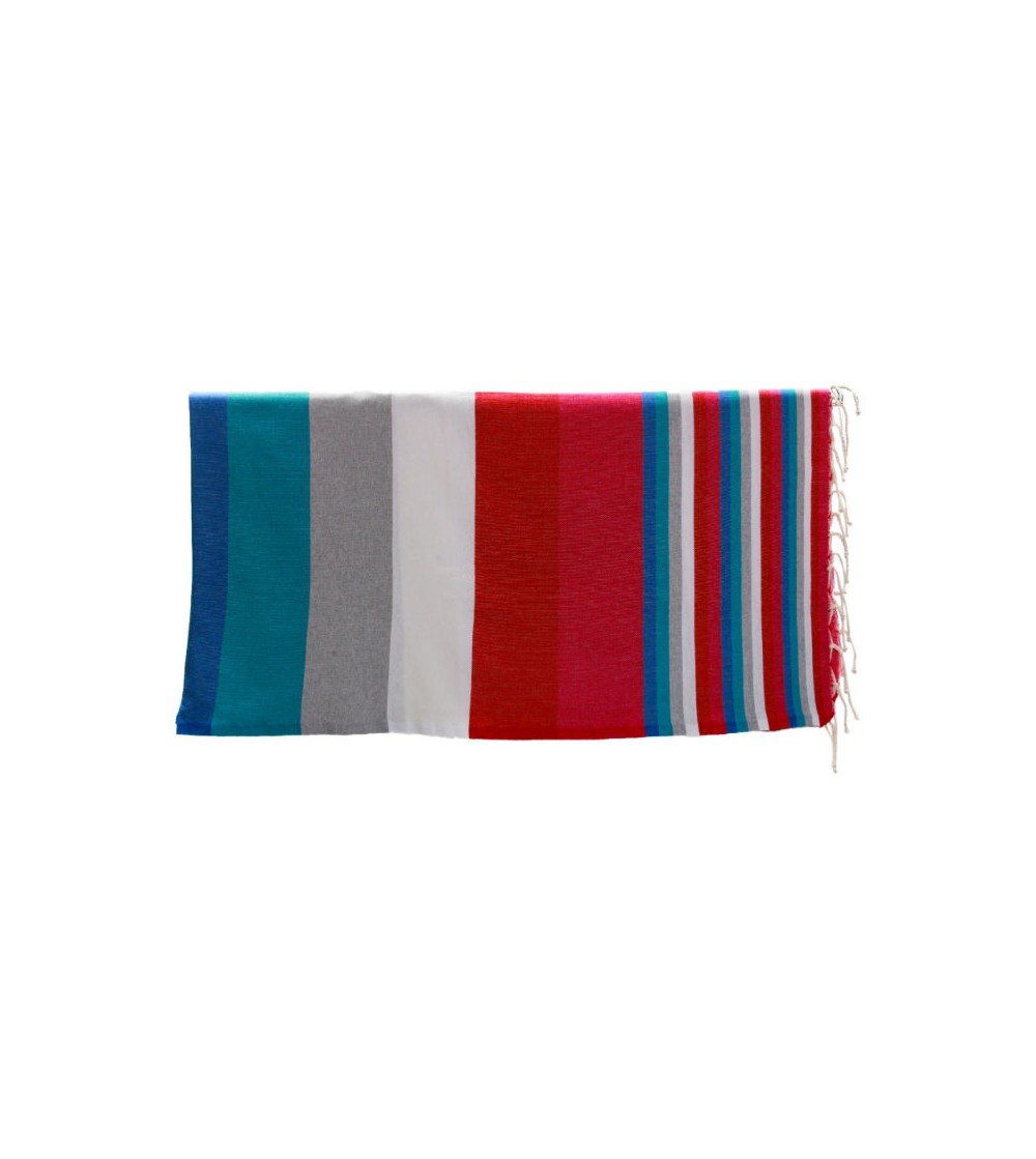 Pareo Fouta de Tejido Plano Modelo St. Tropez multicolor 1 m x 2 m