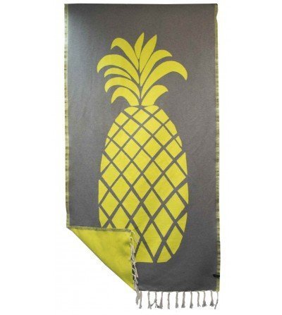 Pareo Fouta de Tejido Jacquard | Modelo Piña Amarilla 1 m x 2 m en Decoración Mar