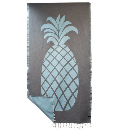 Pareo Fouta de Tejido Jacquard | Modelo Piña Azul 1 m x 2 m en Decoración Mar