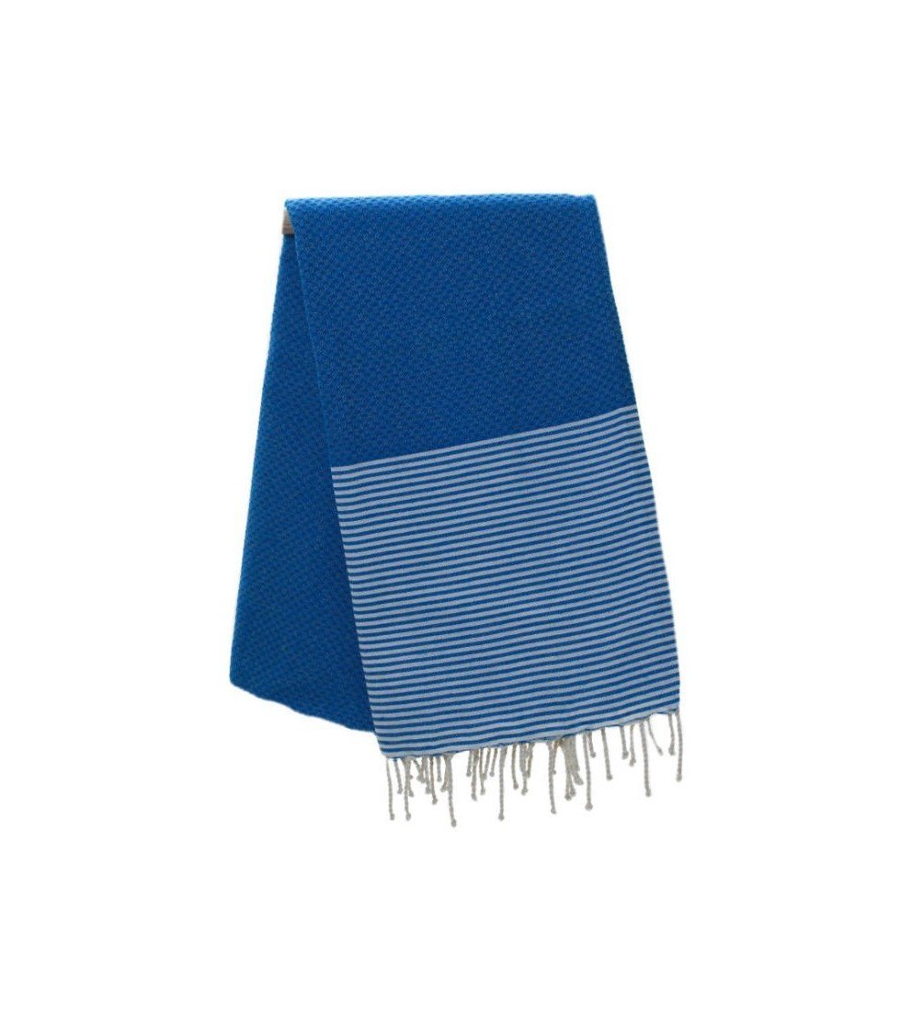 Pareo Fouta de Tejido nido de abeja Modelo lili azul turquesa 1 m x 2 m