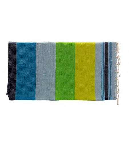 Pareo Fouta de Tejido nido de abeja Modelo Biarritz amarillo y verde anís en Decoración Mar  1 m x 2 m Pareo Fouta de Tejido nido de abeja Modelo Biarritz amarillo y verde anís en Decoración Mar  1 m x 2 m
