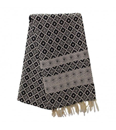 Pareo Fouta de Tejido Jacquard | Modelo Cartago negro en Decoración Mar