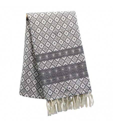 Pareo Fouta de Tejido Jacquard | Modelo Cartago gris  en Decoración Mar