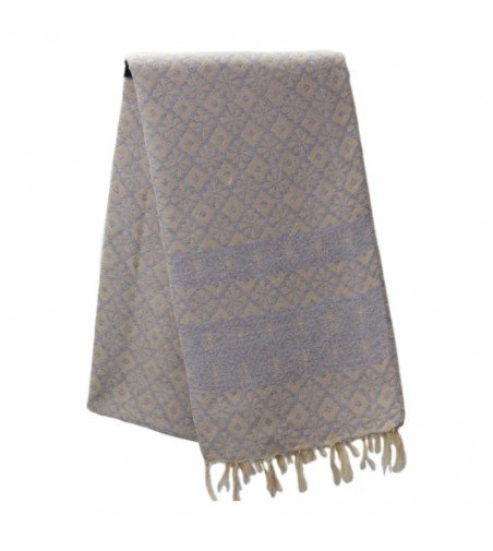 Pareo Fouta de Tejido Jacquard | Modelo Cartago gris oscuro  en Decoración Mar