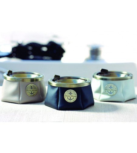 Cenicero náutico antideslizante | Modelo Blue Navy de ante en Decoración Mar