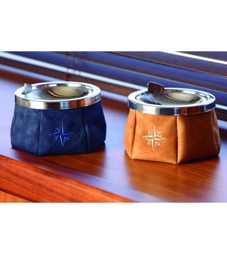 Cenicero náutico antideslizante | Modelo Blue Navy de ante en Decoración Mar