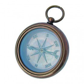 Brújula náutica de bolsillo vintage de latón  en DecoracionMar.com