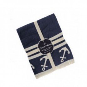 Manta marinera de algodón 'Ancla' en DecoraciónMar.com 2