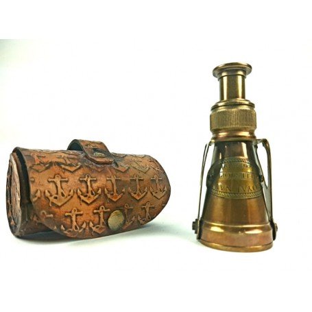 Monocular náutico con estuche de cuero en decoracionmar.com