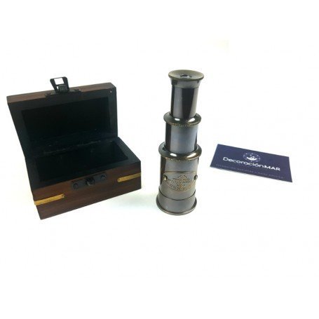Catalejo náutico con caja de palisandro en decoracionmar.com