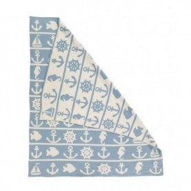 Manta marinera de algodón azul en decoracionmar.com