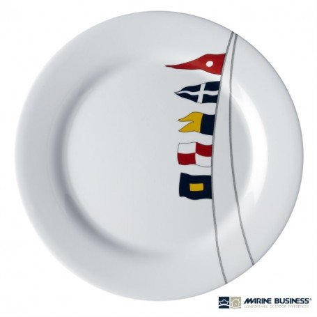 Pack de vajilla de melamina irrompible Regata (6 servicios) en decoracionmar.com para decoración náutica