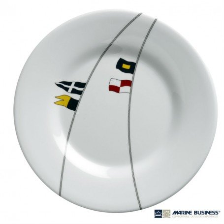 Pack de vajilla de melamina irrompible Regata (6 servicios) en decoracionmar.com para decoración náutica