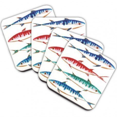 Juego de posavasos marinero 'Peces' en decoracionmar.com para decoración náutica
