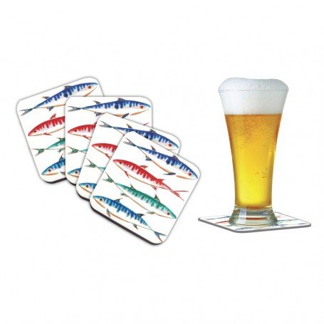 Juego de posavasos marinero 'Peces' en decoracionmar.com para decoración náutica