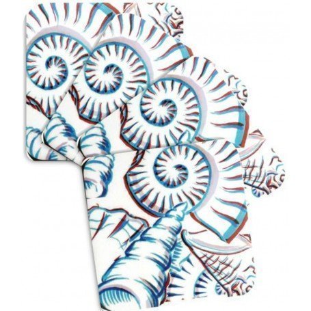 Juego de posavasos marinero 'caracolas' en decoracionmar.com para decoración náutica
