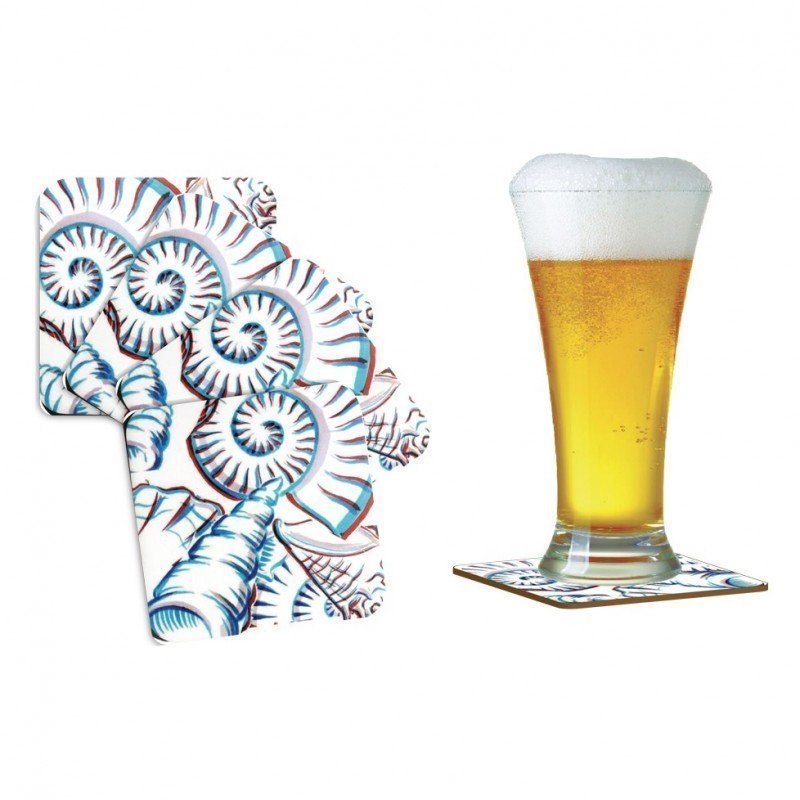 Juego de posavasos marinero 'caracolas' en decoracionmar.com para decoración náutica
