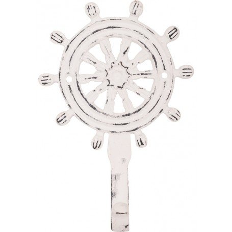 Perchero timón de barco decorativo