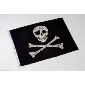 BANDERA NÁUTICA DE PIRATA EN ALGODÓN